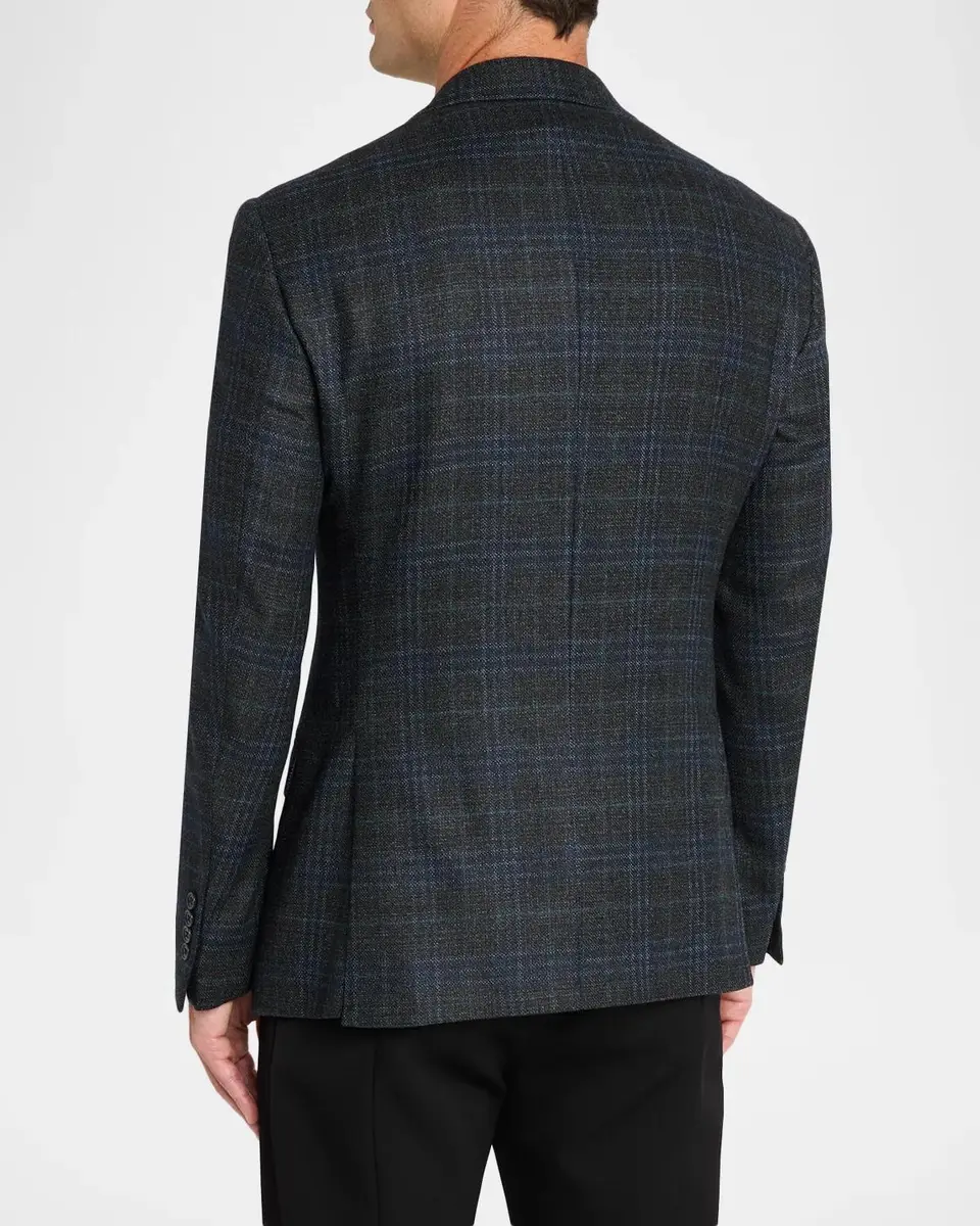 Emporio Armani Men's G Line Wool Melange Plaid Sport Coat | Thumbnail 3 Emporio Armani Men's G Line Wool Melange Plaid Sport Coat | Thumbnail 3