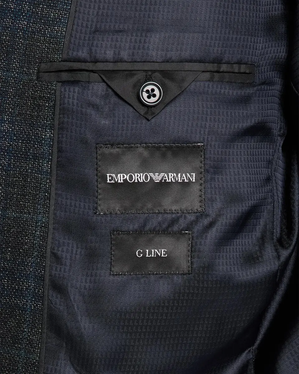 Emporio Armani Men's G Line Wool Melange Plaid Sport Coat | Thumbnail 6 Emporio Armani Men's G Line Wool Melange Plaid Sport Coat | Thumbnail 6