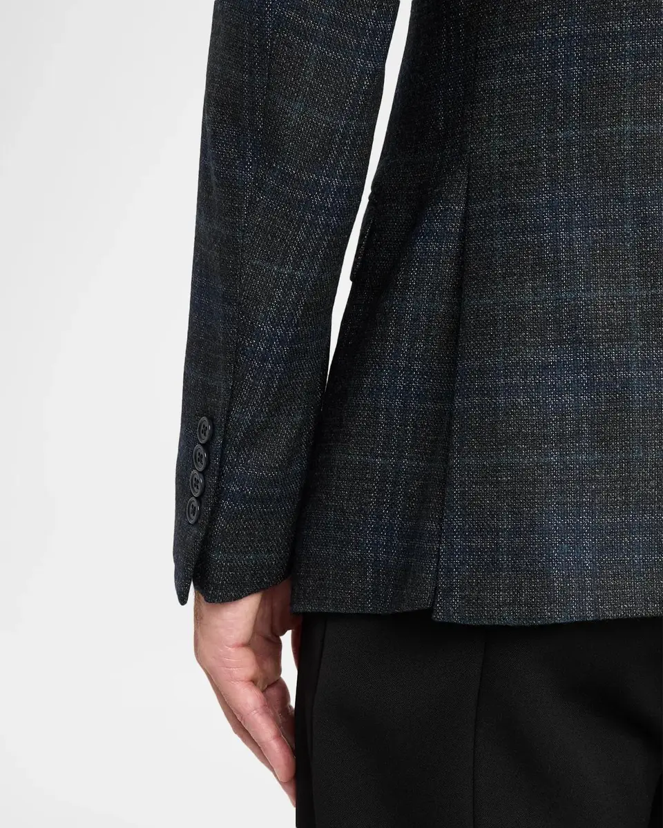 Emporio Armani Men's G Line Wool Melange Plaid Sport Coat | Thumbnail 8 Emporio Armani Men's G Line Wool Melange Plaid Sport Coat | Thumbnail 8