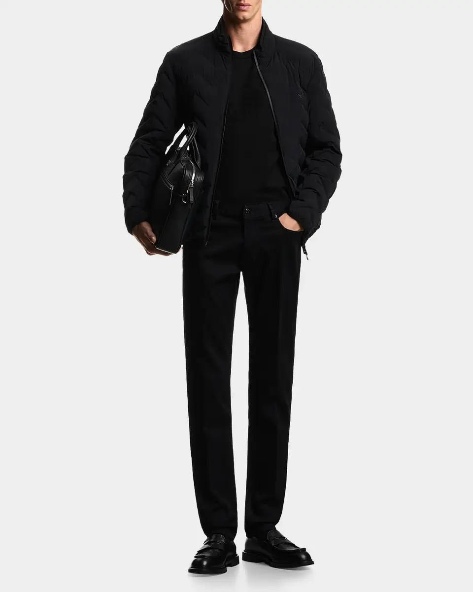Emporio Armani Men's Down Chevron-Quilted Nylon Jacket | Thumbnail 2 Emporio Armani Men's Down Chevron-Quilted Nylon Jacket | Thumbnail 2