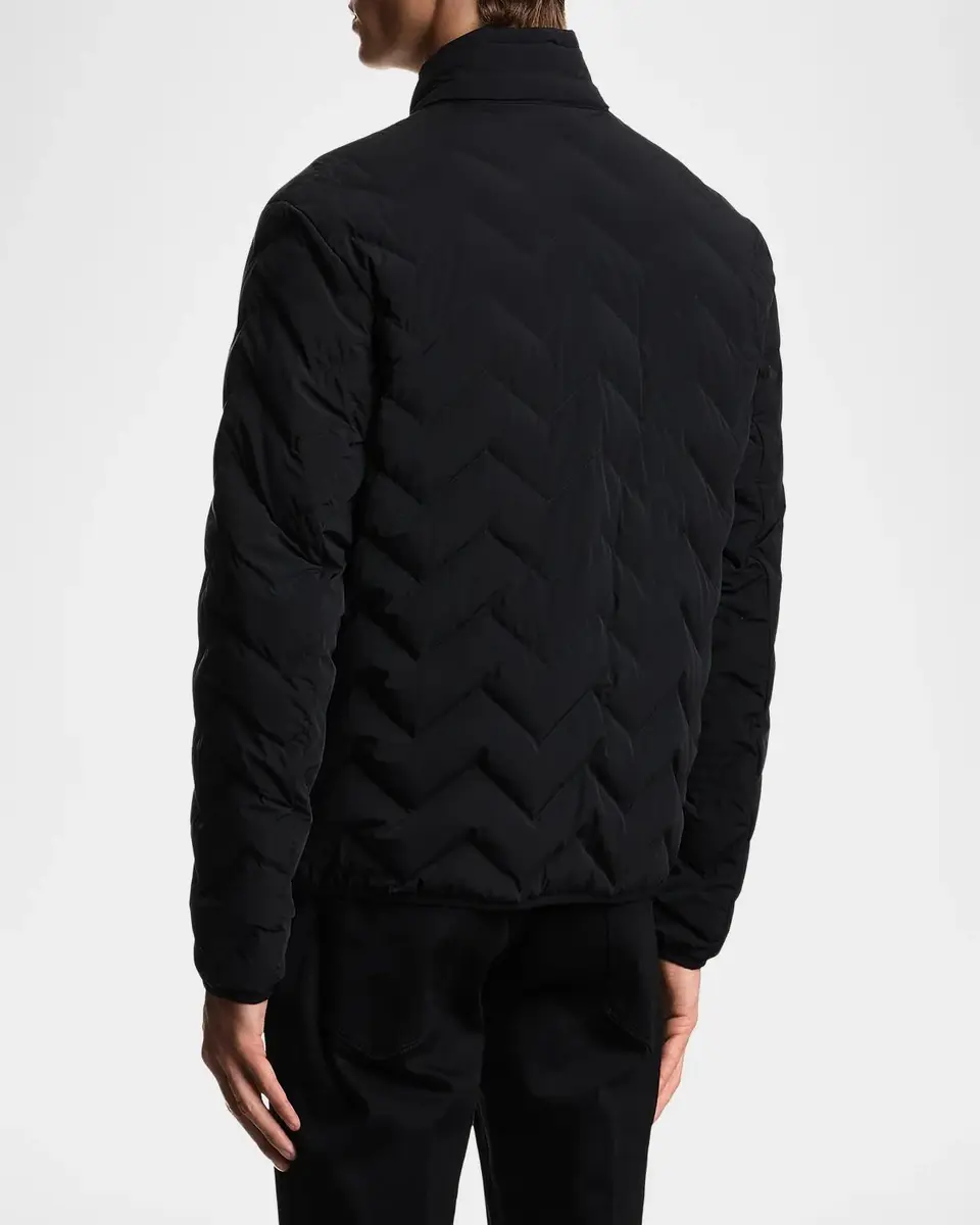 Emporio Armani Men's Down Chevron-Quilted Nylon Jacket | Thumbnail 3 Emporio Armani Men's Down Chevron-Quilted Nylon Jacket | Thumbnail 3