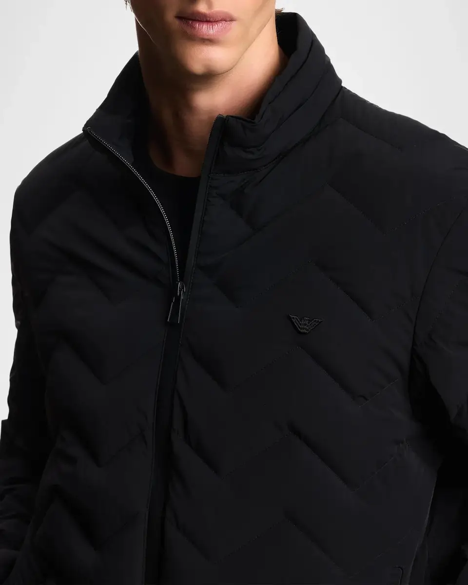 Emporio Armani Men's Down Chevron-Quilted Nylon Jacket | Thumbnail 5 Emporio Armani Men's Down Chevron-Quilted Nylon Jacket | Thumbnail 5