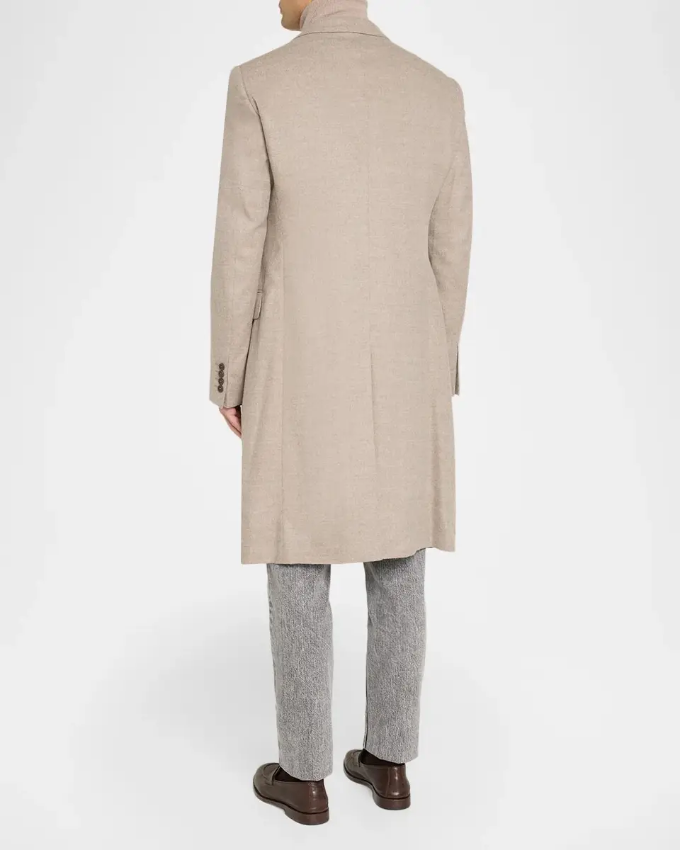 Emporio Armani Men's Wool and Cashmere Overcoat | Thumbnail 3 Emporio Armani Men's Wool and Cashmere Overcoat | Thumbnail 3