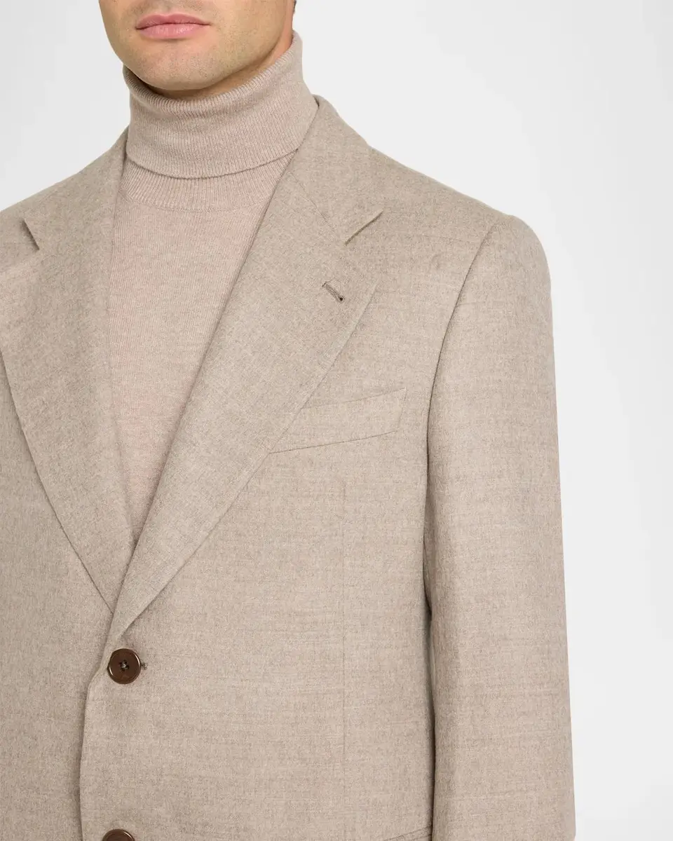 Emporio Armani Men's Wool and Cashmere Overcoat | Thumbnail 5 Emporio Armani Men's Wool and Cashmere Overcoat | Thumbnail 5