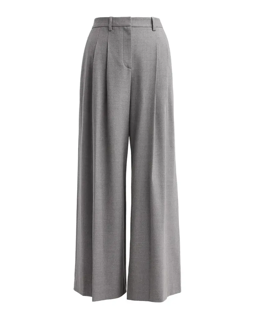 Avery Pleated Wide-Leg Trousers