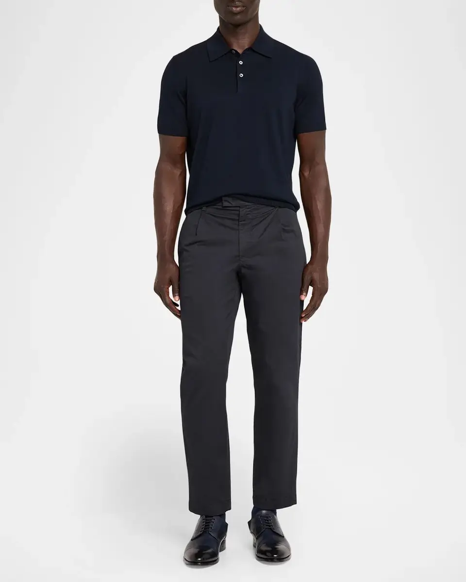 dunhill Men's 18GG Cotton-Silk Polo Shirt | Thumbnail 2 dunhill Men's 18GG Cotton-Silk Polo Shirt | Thumbnail 2