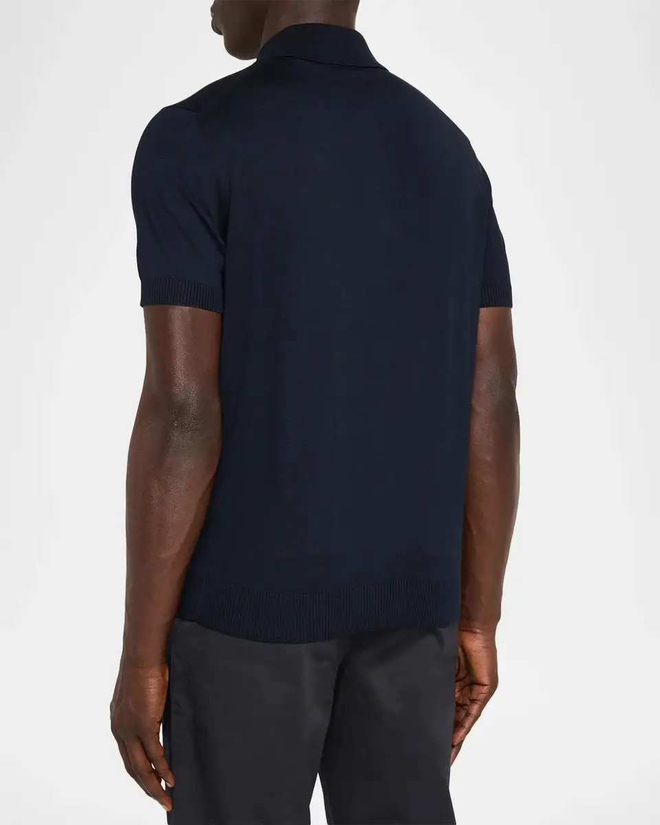 dunhill Men's 18GG Cotton-Silk Polo Shirt | Thumbnail 3 dunhill Men's 18GG Cotton-Silk Polo Shirt | Thumbnail 3