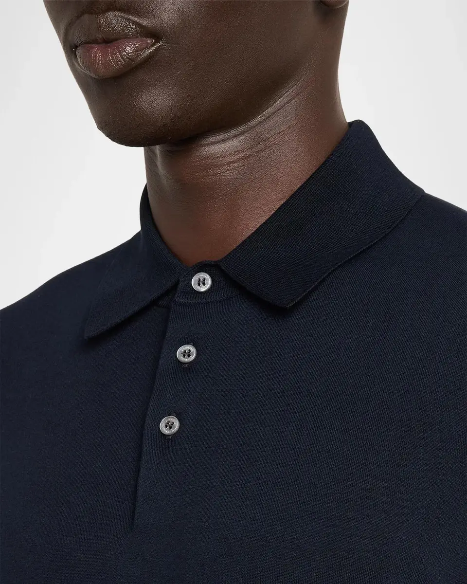 dunhill Men's 18GG Cotton-Silk Polo Shirt | Thumbnail 5 dunhill Men's 18GG Cotton-Silk Polo Shirt | Thumbnail 5