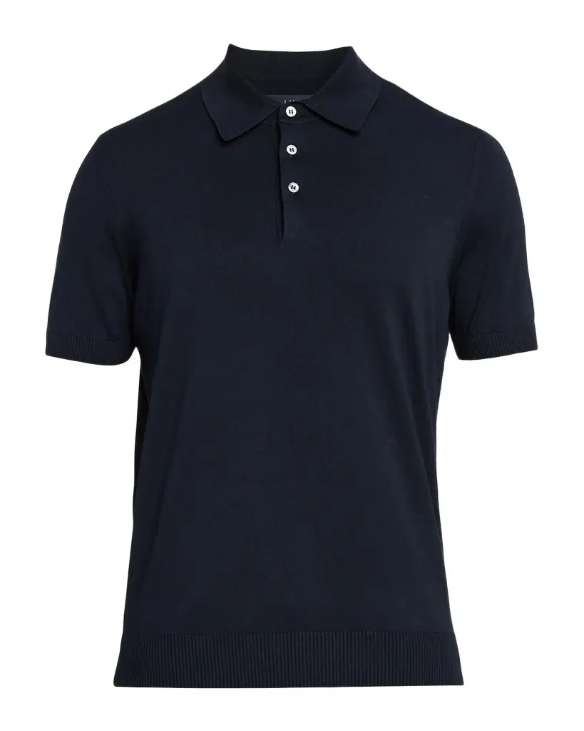 Men's 18GG Cotton-Silk Polo Shirt Men's 18GG Cotton-Silk Polo Shirt