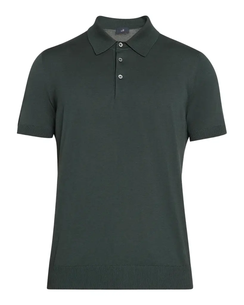 Men's 18GG Cotton-Silk Polo Shirt Men's 18GG Cotton-Silk Polo Shirt