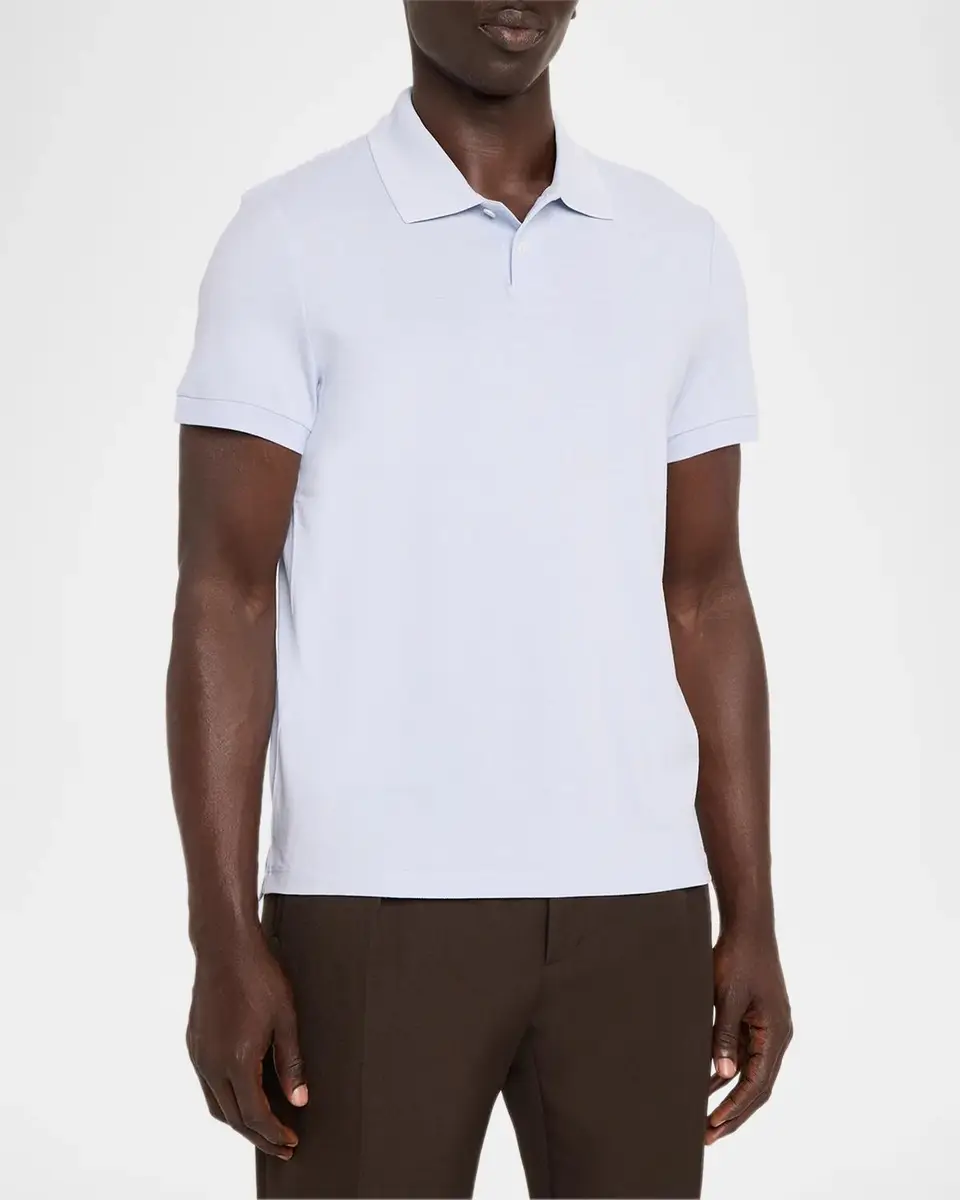 dunhill Men's Cotton and Mulberry Silk Polo Shirt | Thumbnail 4 dunhill Men's Cotton and Mulberry Silk Polo Shirt | Thumbnail 4
