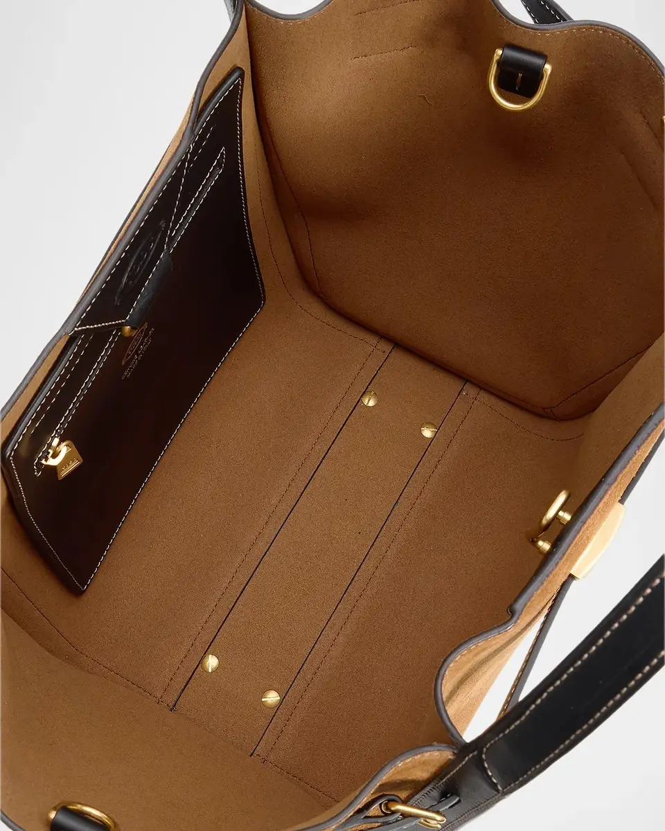 Tod's T Timeless Suede Shopping Tote Bag | Thumbnail 4 Tod's T Timeless Suede Shopping Tote Bag | Thumbnail 4