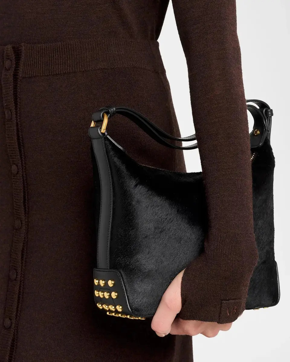 Tod's Mini Studded Calf Hair Top-Handle Bag | Thumbnail 2 Tod's Mini Studded Calf Hair Top-Handle Bag | Thumbnail 2