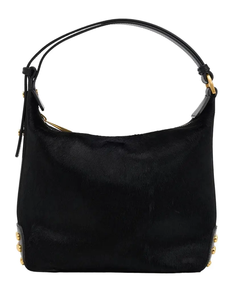 Tod's Mini Studded Calf Hair Top-Handle Bag