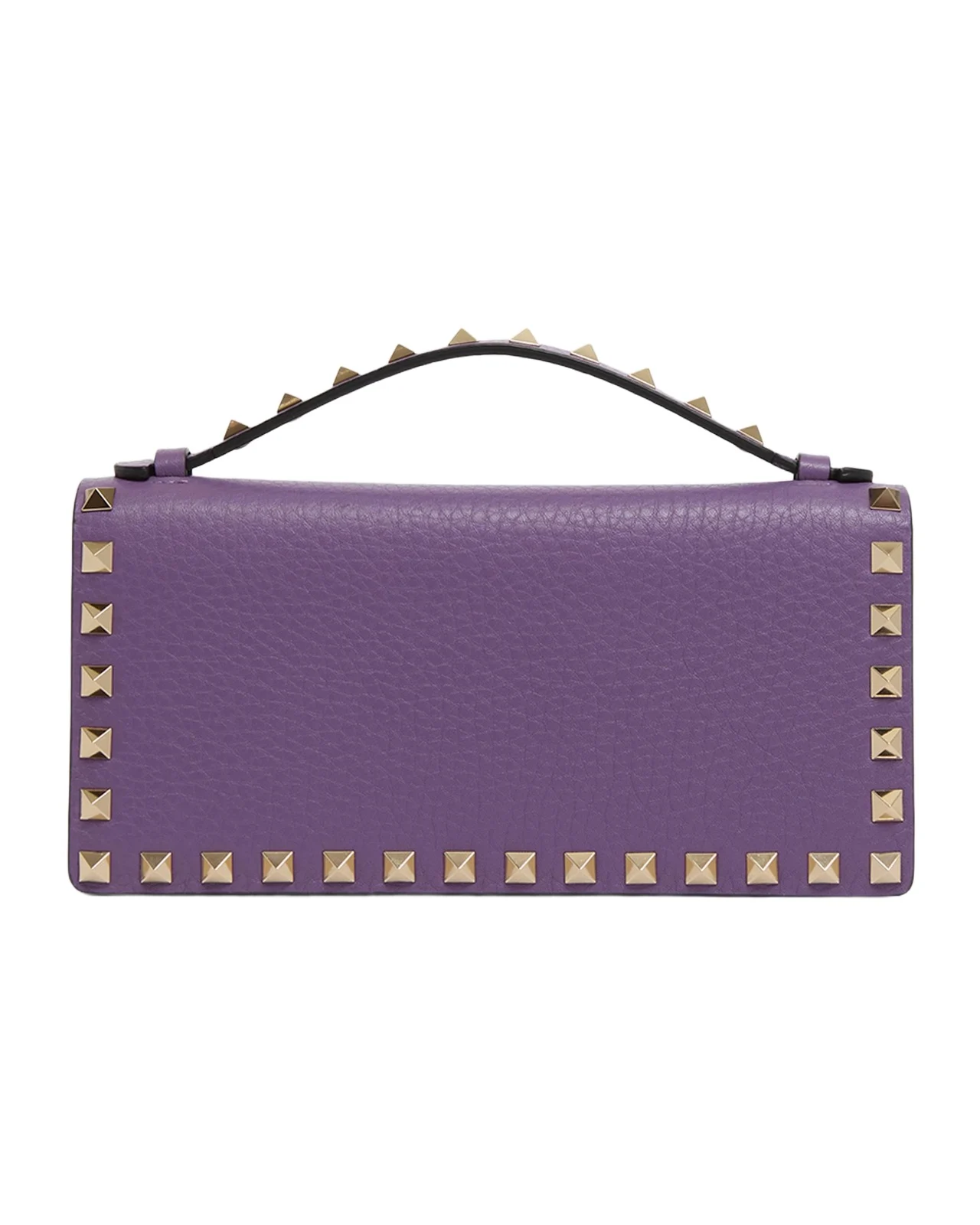 Valentino Garavani Rockstud Grain Leather Wallet on Chain