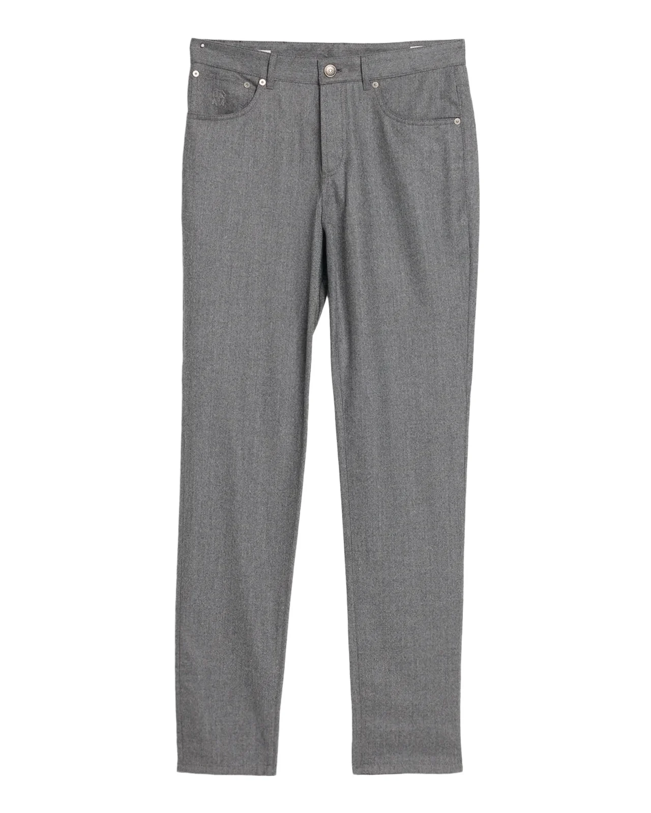 Brunello Cucinelli Men's Flannel Tapered Leg Five-Pocket Pants