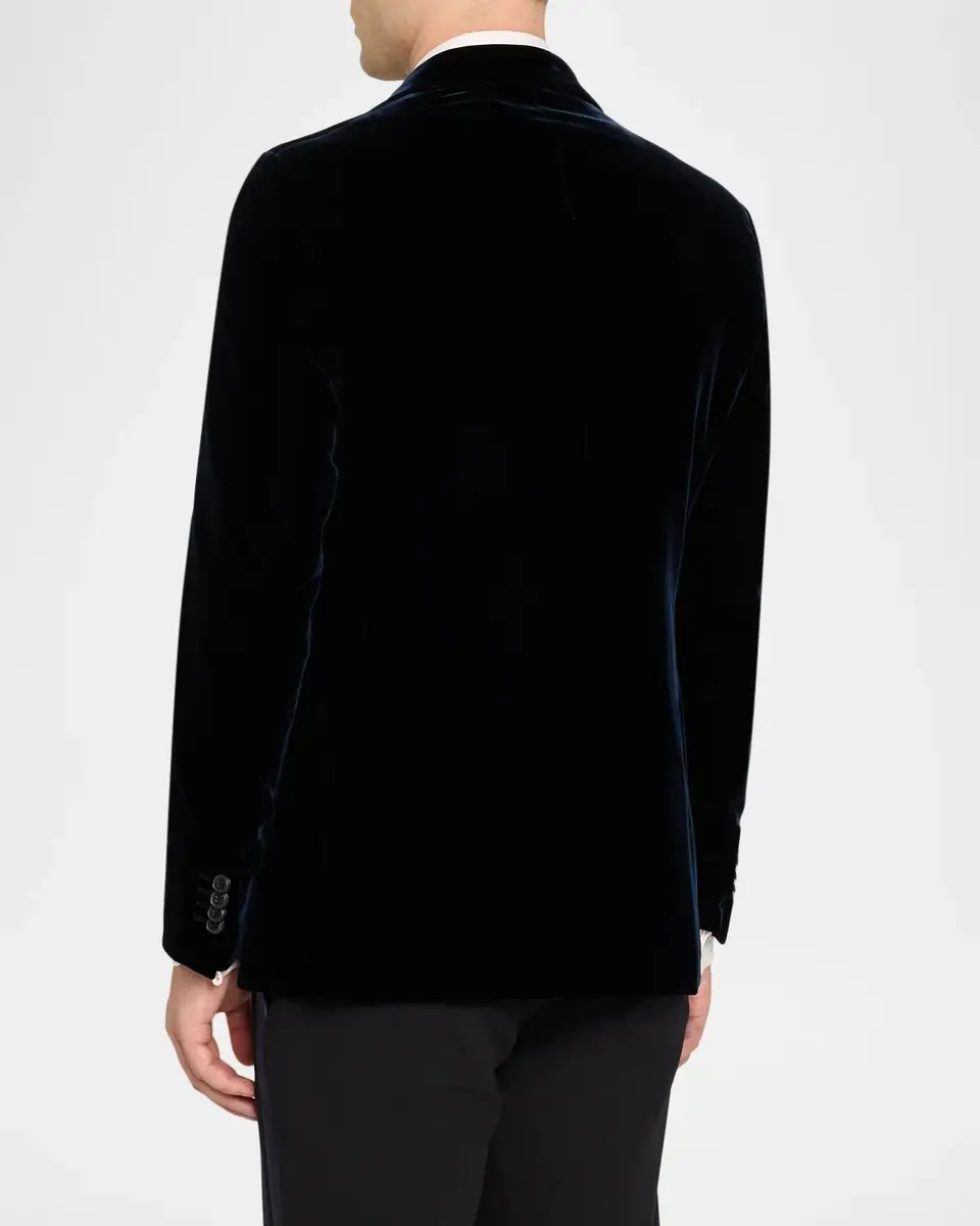 Giorgio Armani Men's Velvet Single-Breasted Velvet Dinner Jacket | Thumbnail 3 Giorgio Armani Men's Velvet Single-Breasted Velvet Dinner Jacket | Thumbnail 3