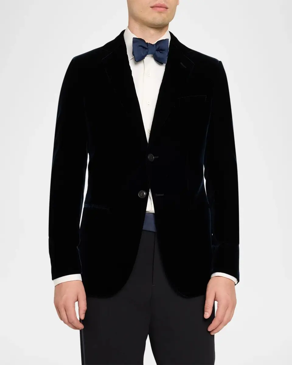 Giorgio Armani Men's Velvet Single-Breasted Velvet Dinner Jacket | Thumbnail 4 Giorgio Armani Men's Velvet Single-Breasted Velvet Dinner Jacket | Thumbnail 4