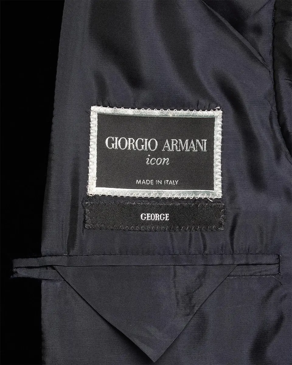 Giorgio Armani Men's Velvet Single-Breasted Velvet Dinner Jacket | Thumbnail 6 Giorgio Armani Men's Velvet Single-Breasted Velvet Dinner Jacket | Thumbnail 6