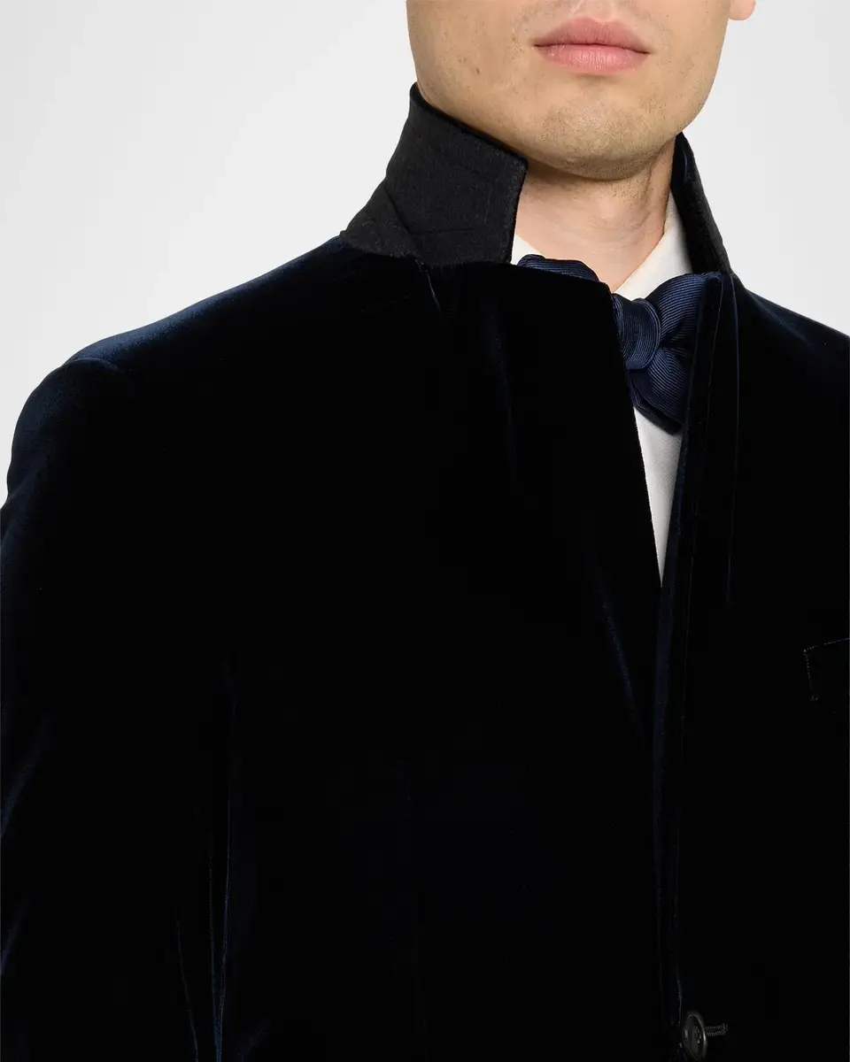 Giorgio Armani Men's Velvet Single-Breasted Velvet Dinner Jacket | Thumbnail 7 Giorgio Armani Men's Velvet Single-Breasted Velvet Dinner Jacket | Thumbnail 7