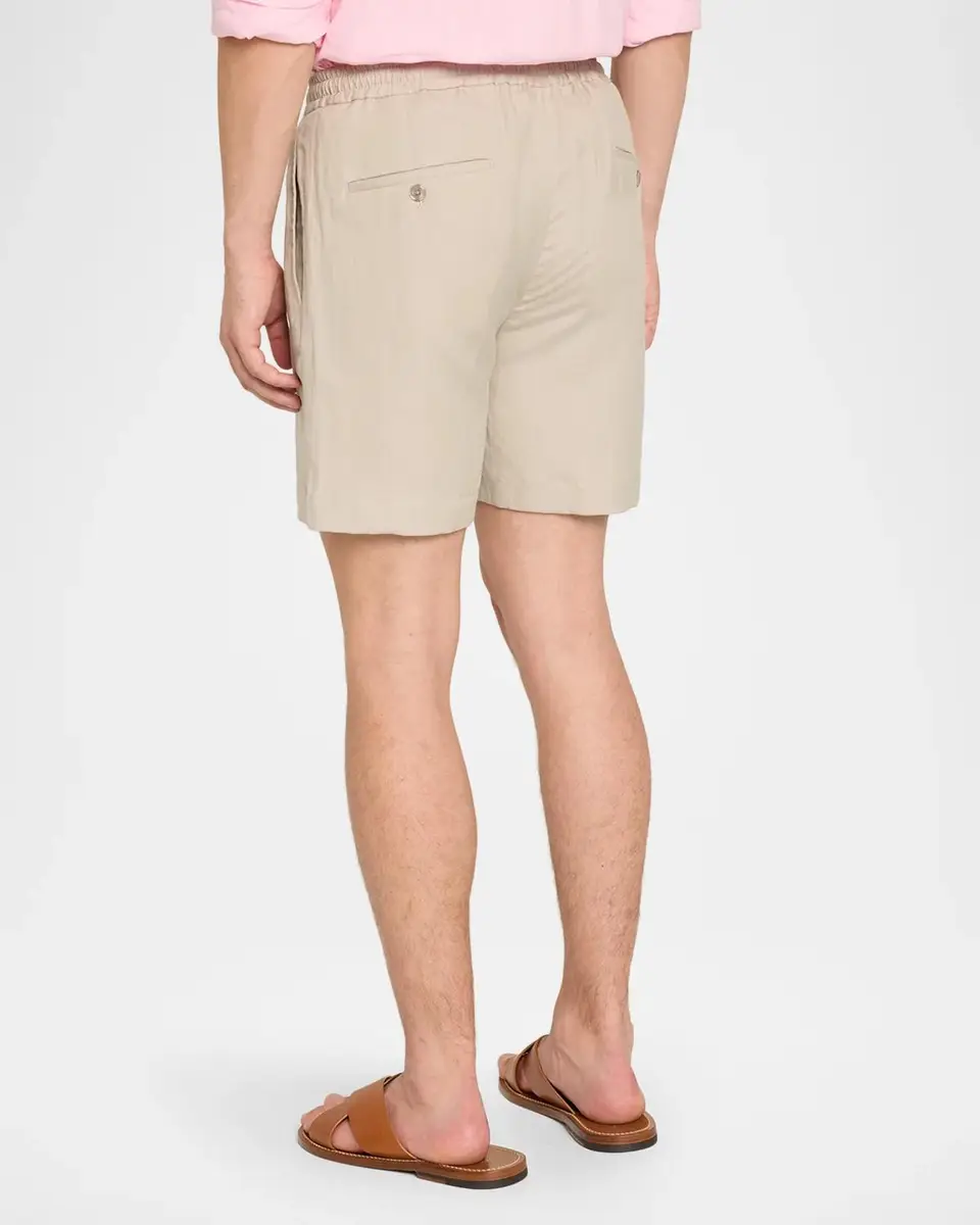Ralph Lauren Purple Label Men's Silk-Linen Drawstring Shorts | Thumbnail 3 Ralph Lauren Purple Label Men's Silk-Linen Drawstring Shorts | Thumbnail 3