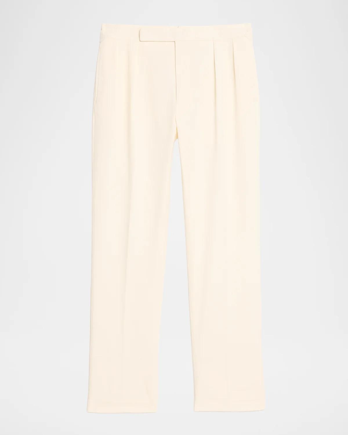 Ralph Lauren Purple Label Men's Silk Straight-Leg Chino Trousers