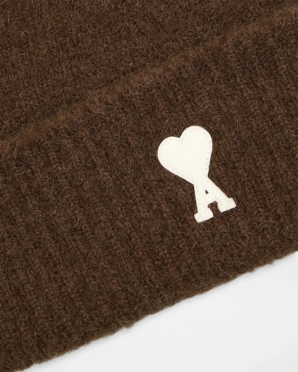 AMI PARIS Logo Alpaca-Blend Knit Beanie Hat | Thumbnail 3 AMI PARIS Logo Alpaca-Blend Knit Beanie Hat | Thumbnail 3