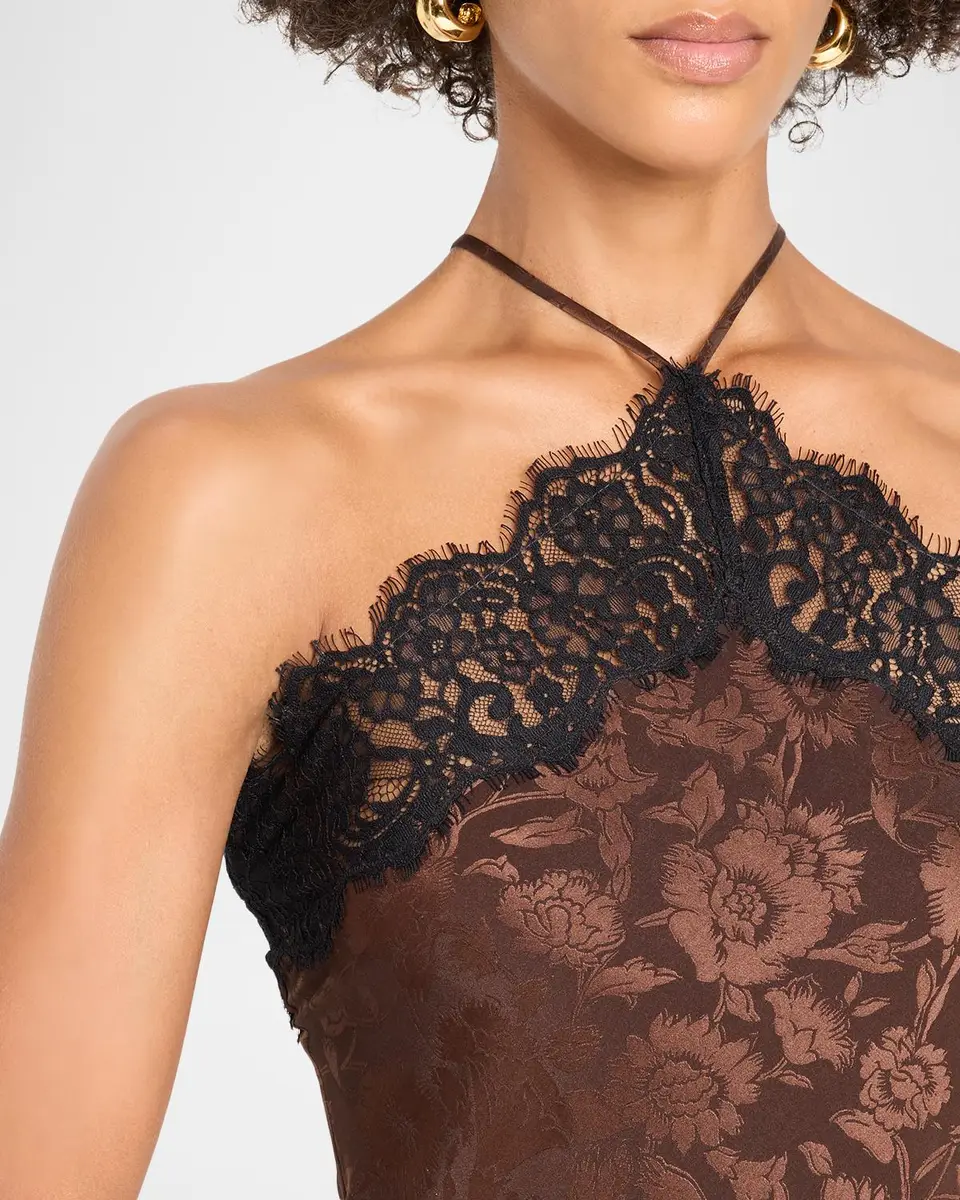 Veronica Beard Rue Jacquard Lace-Trim Maxi Dress | Thumbnail 5 Veronica Beard Rue Jacquard Lace-Trim Maxi Dress | Thumbnail 5