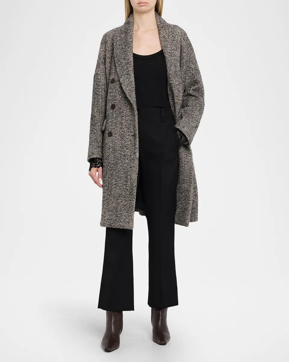 Brunello Cucinelli Shimmering Cuff Wool Jersey Long-Sleeve Top | Thumbnail 2 Brunello Cucinelli Shimmering Cuff Wool Jersey Long-Sleeve Top | Thumbnail 2