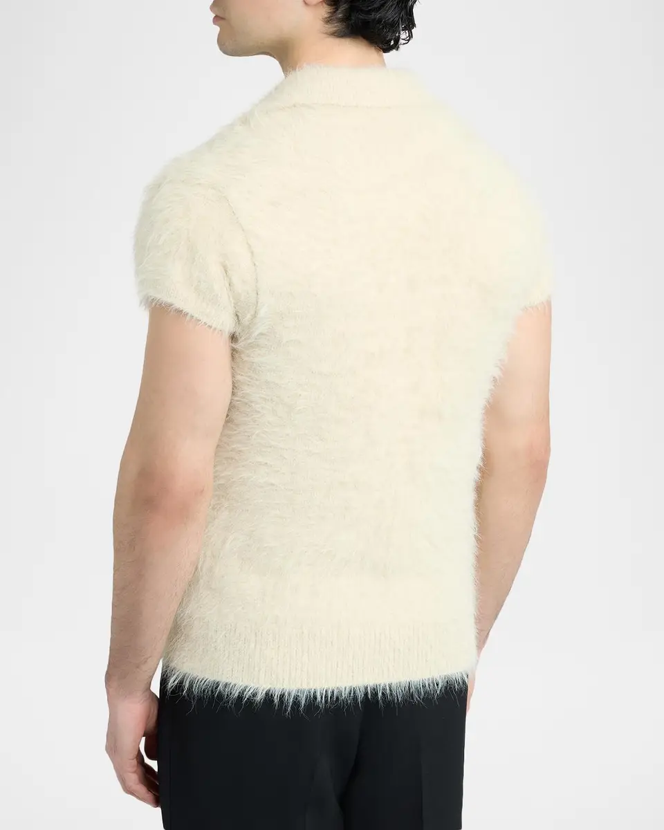 Dolce & Gabbana Men's Polo Short-Sleeve Sweater | Thumbnail 3