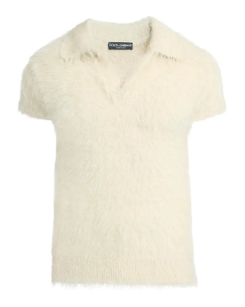 Dolce & Gabbana Men's Polo Short-Sleeve Sweater