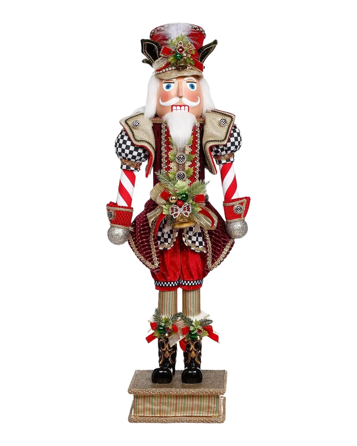 Mark Roberts Medium North Pole Checkered Nutcracker Figure
