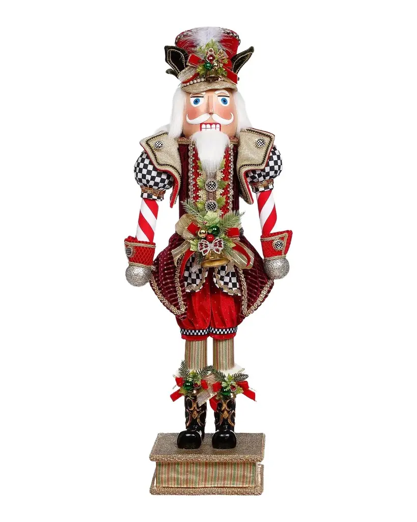 Mark Roberts Medium North Pole Checkered Nutcracker Figure