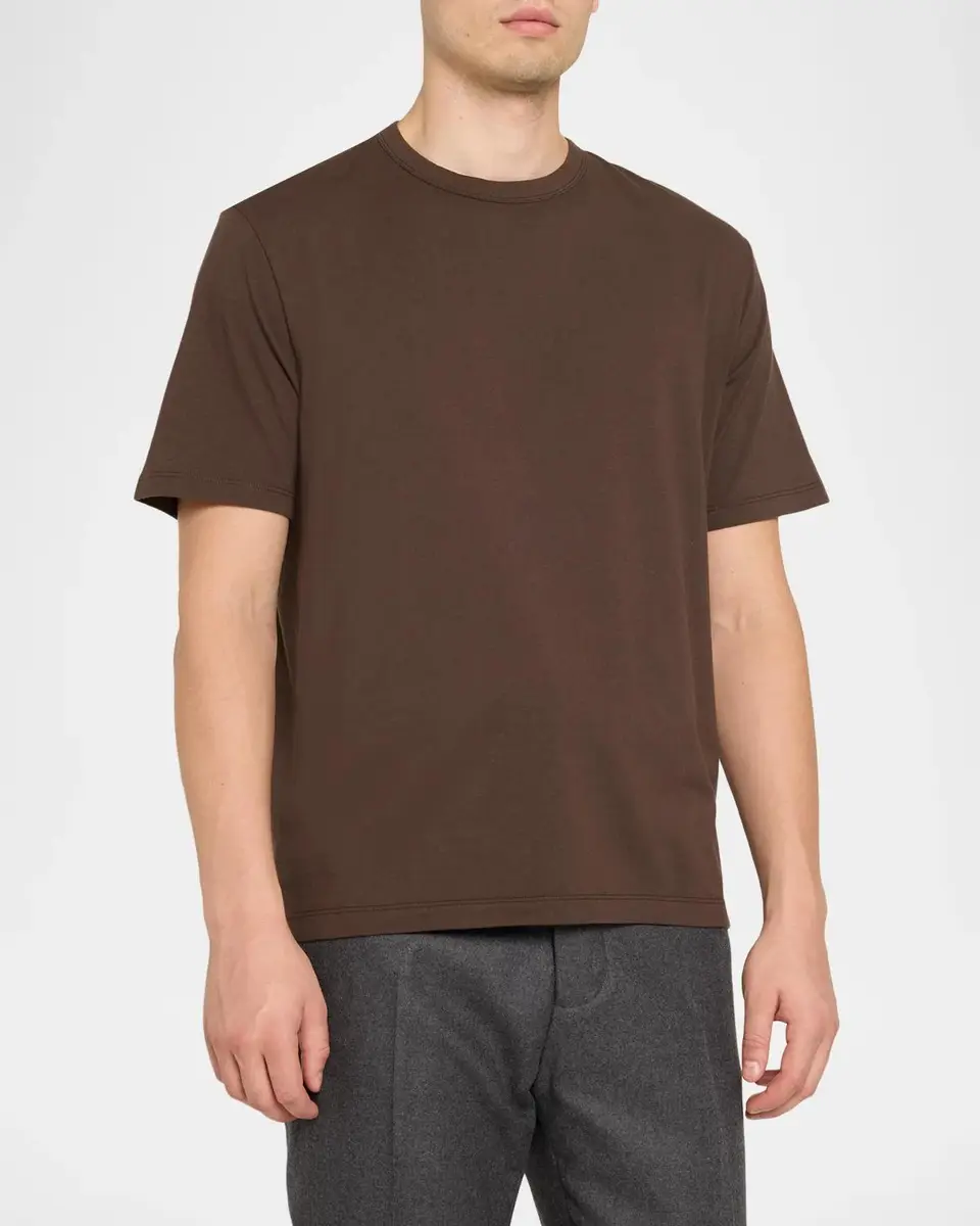 OFFICINE GÉNÉRALE Men's Organic Cotton Solid T-Shirt | Thumbnail 4 OFFICINE GÉNÉRALE Men's Organic Cotton Solid T-Shirt | Thumbnail 4