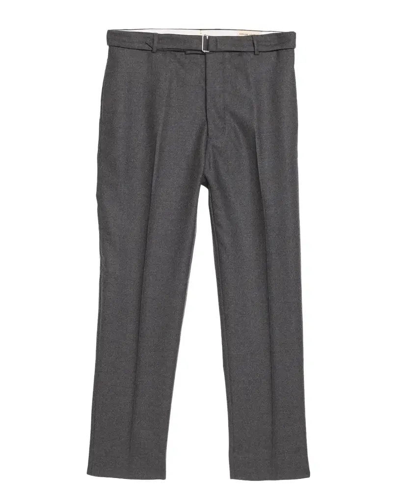 Men's Wool Flat-Front Belted Trousers Men's Wool Flat-Front Belted Trousers