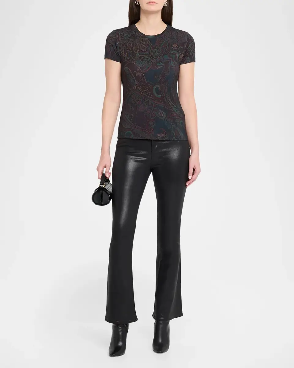L'Agence Marty High-Rise Coated Flare Jeans | Thumbnail 2 L'Agence Marty High-Rise Coated Flare Jeans | Thumbnail 2