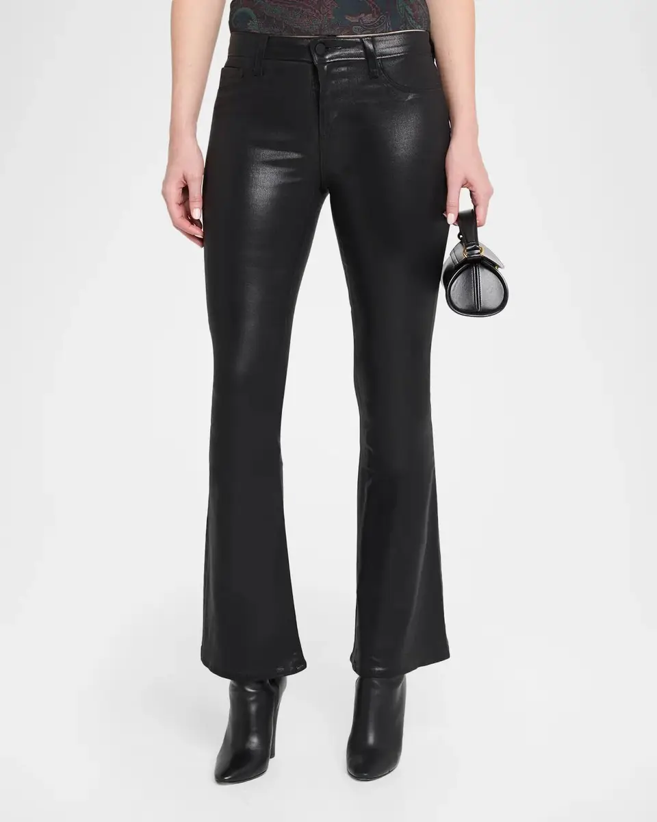 L'Agence Marty High-Rise Coated Flare Jeans | Thumbnail 4 L'Agence Marty High-Rise Coated Flare Jeans | Thumbnail 4
