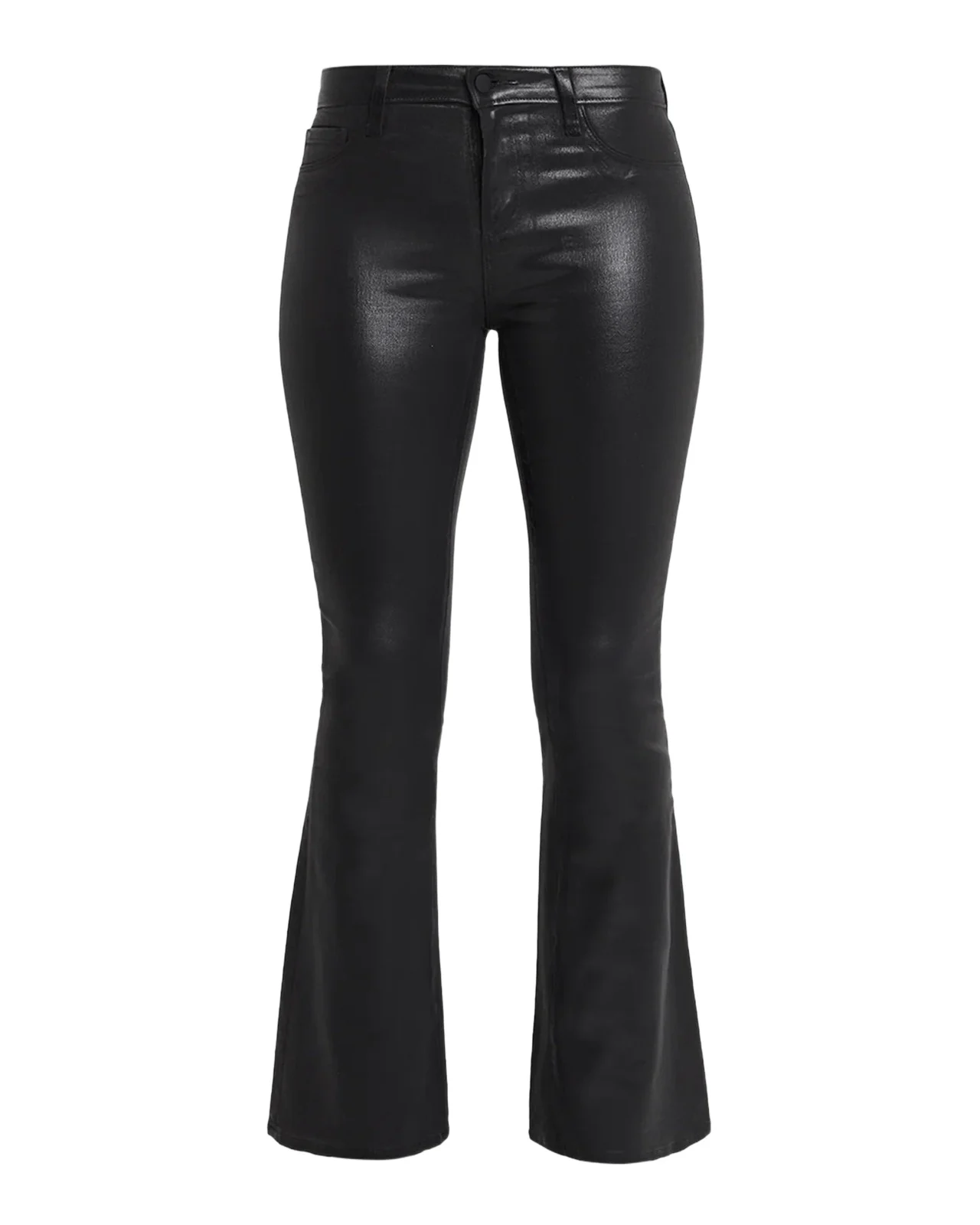 Petite Marty High-Rise Coated Flare Jeans