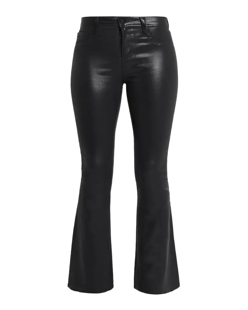 L'Agence Marty High-Rise Coated Flare Jeans