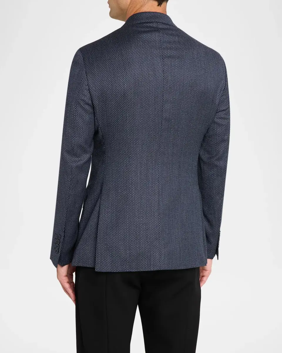 Emporio Armani Men's Wool Textured Single-Breasted Sport Coat | Thumbnail 3 Emporio Armani Men's Wool Textured Single-Breasted Sport Coat | Thumbnail 3
