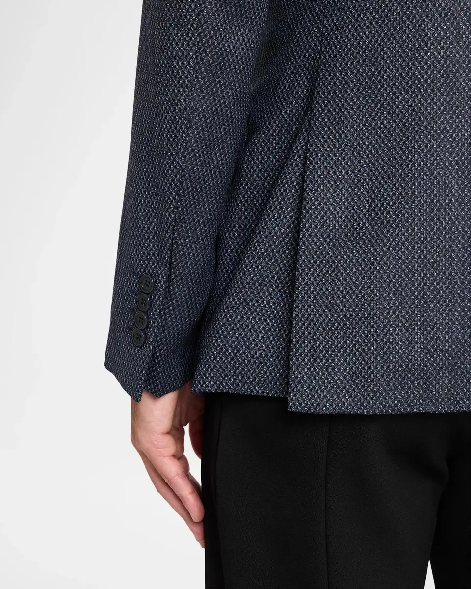 Emporio Armani Men's Wool Textured Single-Breasted Sport Coat | Thumbnail 8 Emporio Armani Men's Wool Textured Single-Breasted Sport Coat | Thumbnail 8