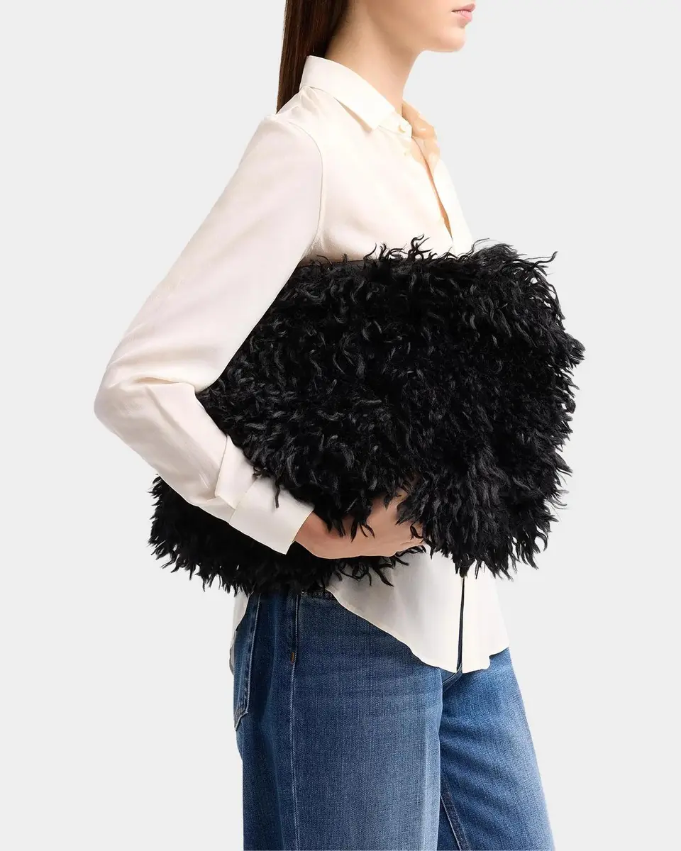 L'Agence Faux Fur Clutch | Thumbnail 2 L'Agence Faux Fur Clutch | Thumbnail 2