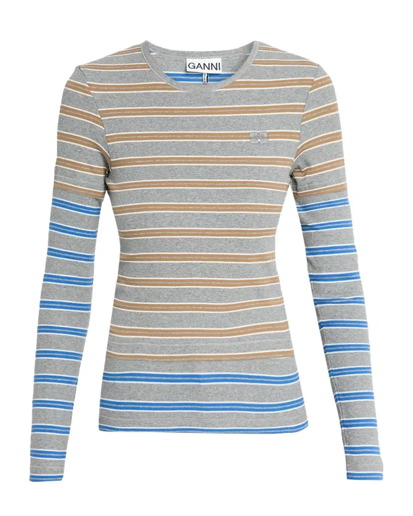 Soft Cotton Rib Striped Top Soft Cotton Rib Striped Top