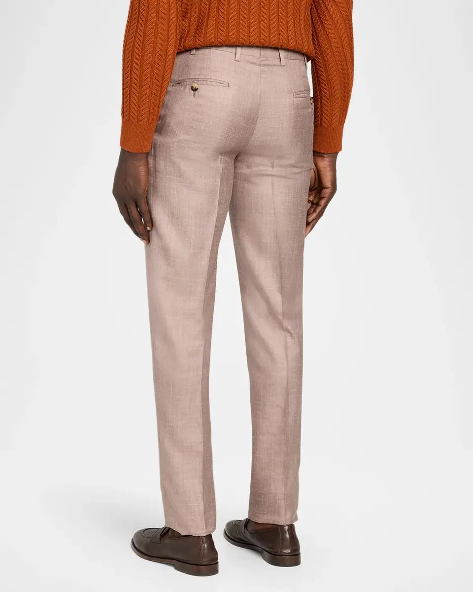 Isaia Men's Luxe Twill Pants with Side Tabs | Thumbnail 3 Isaia Men's Luxe Twill Pants with Side Tabs | Thumbnail 3
