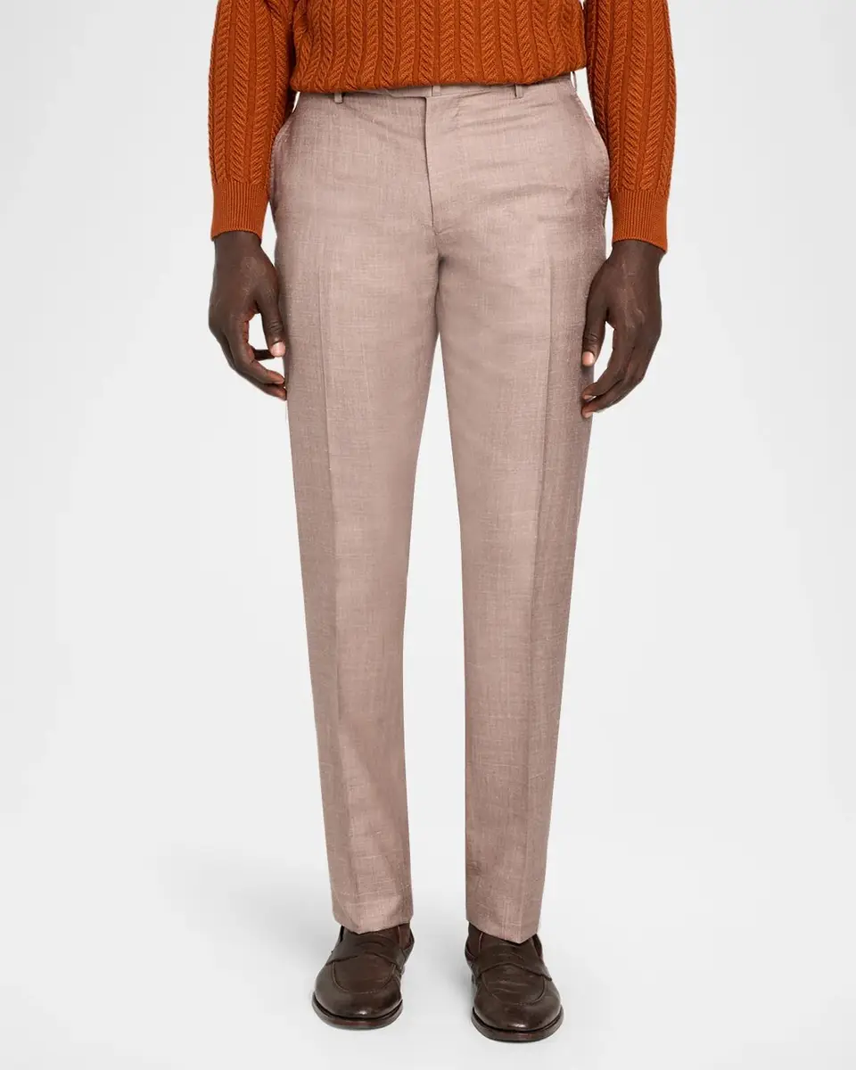 Isaia Men's Luxe Twill Pants with Side Tabs | Thumbnail 4 Isaia Men's Luxe Twill Pants with Side Tabs | Thumbnail 4
