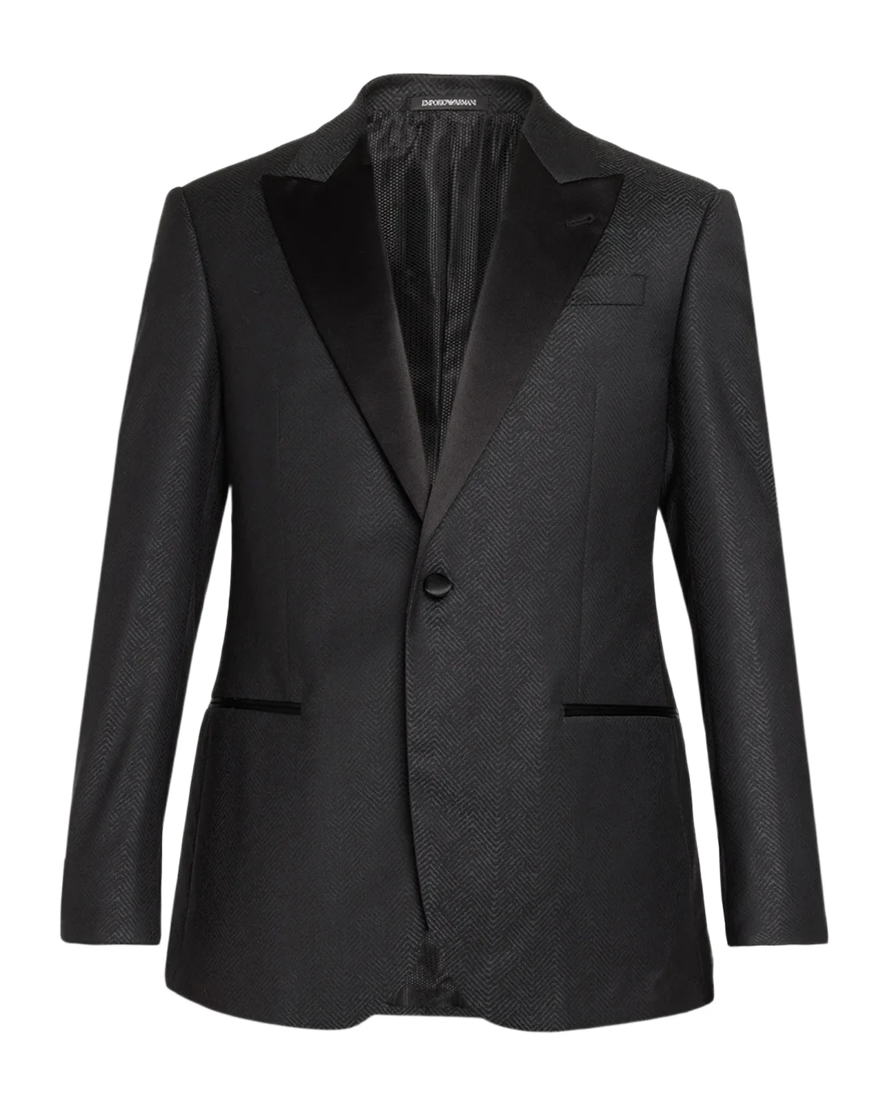 Emporio Armani Men's G Line Jacquard Satin-Lapel Single-Button Dinner Jacket