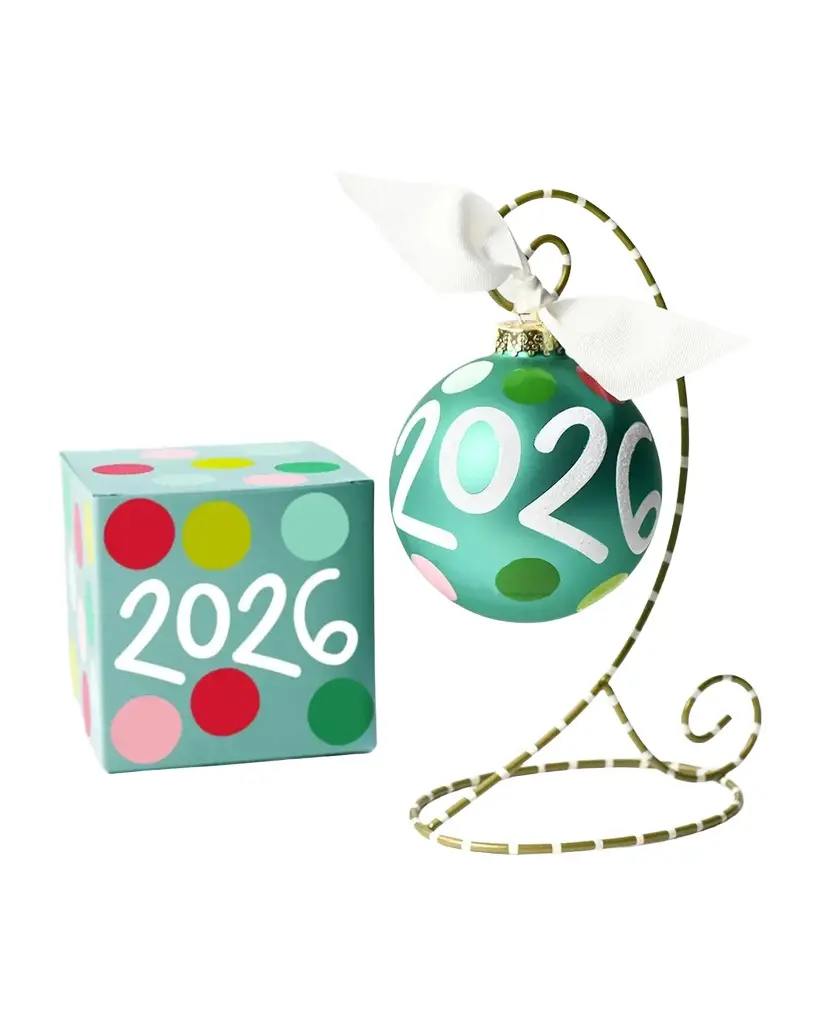 Coton Colors 2026 Glass Ornament & Stand