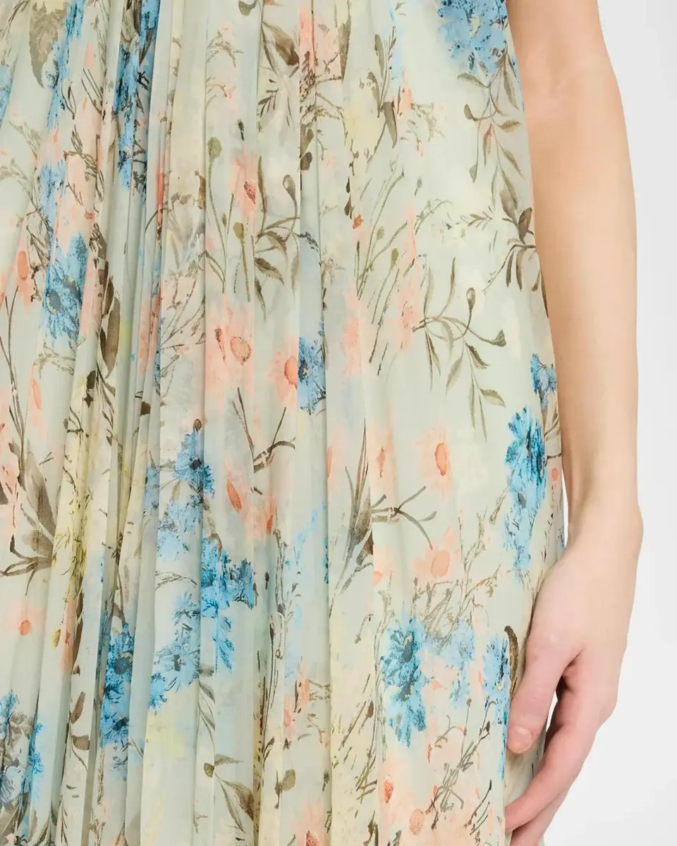 Alexander McQueen Goddess Floral Draped Bustier Strapless Silk Maxi Dress | Thumbnail 5 Alexander McQueen Goddess Floral Draped Bustier Strapless Silk Maxi Dress | Thumbnail 5