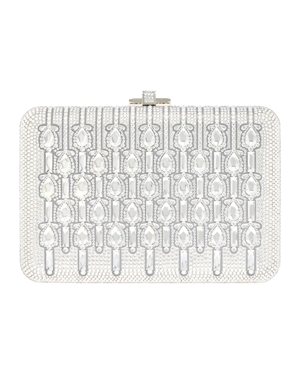 Judith Leiber Couture Bijou Slim Slide Crystal Clutch Bag