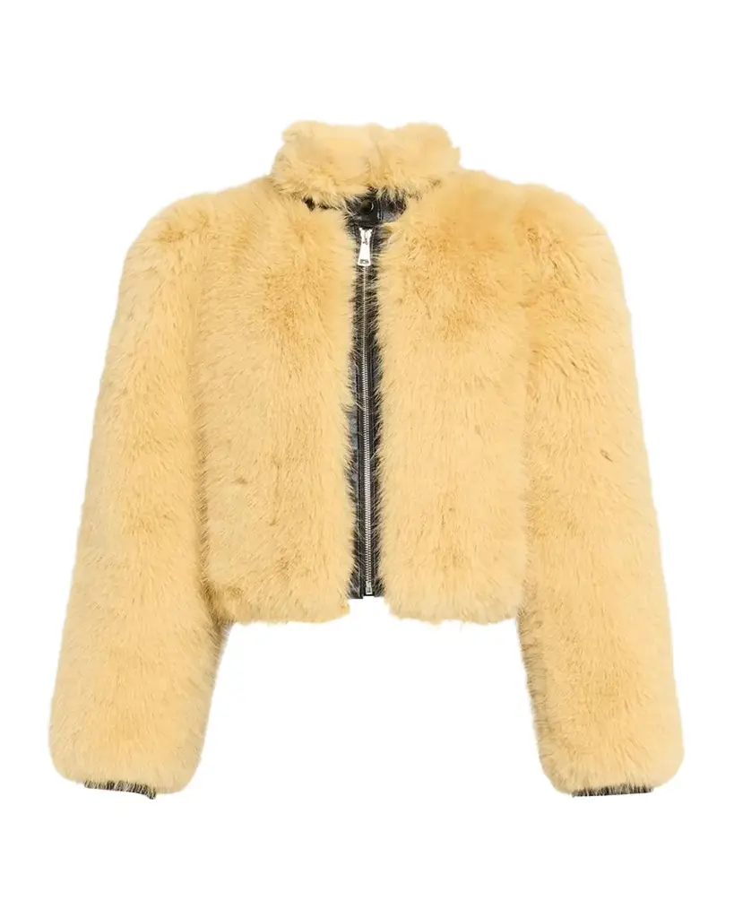 Et Ochs Finley Faux Fur and Faux Leather Combo Jacket